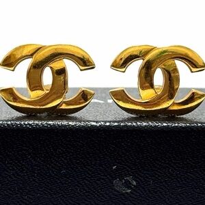 CHANEL Gold Iconic CC Earrings